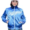Dodgers Billie Eilish 2023 Blue Varsity Jacket