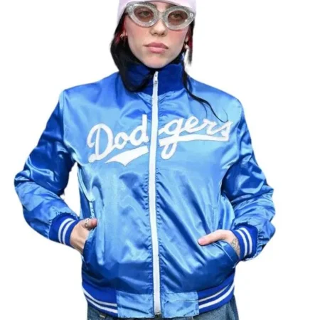 Dodgers Billie Eilish 2023 Blue Varsity Jacket