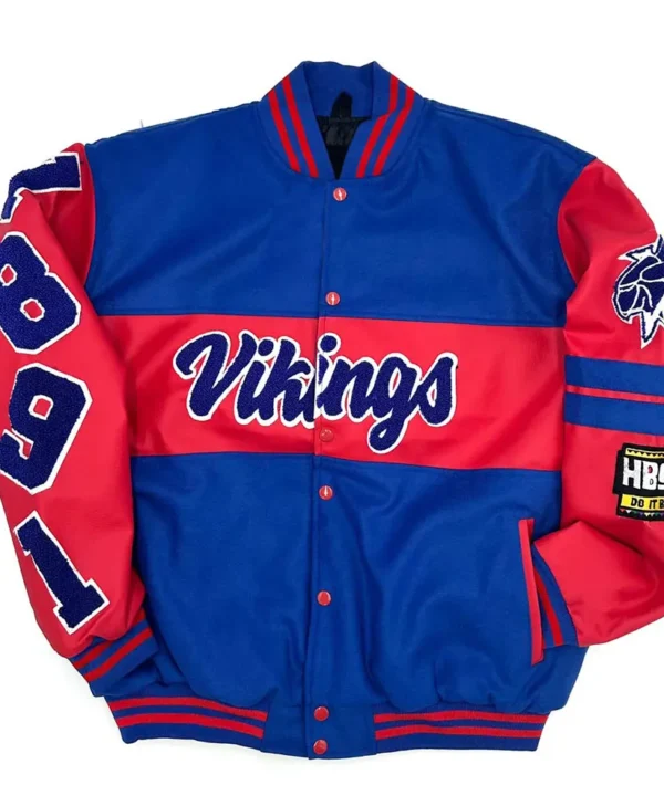 ECSU Vikings Ole Skool Letterman Jacket