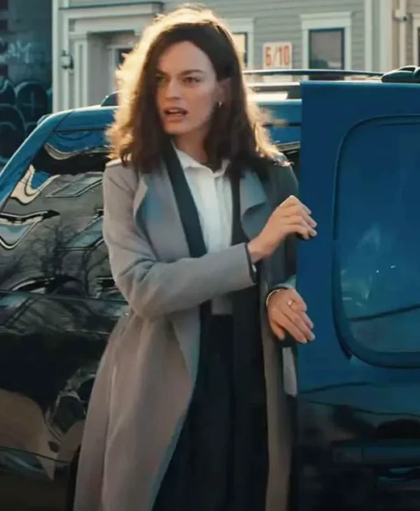 Ella McCay Emma Mackey Grey Trench Coat