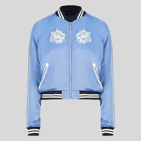 Fate The Winx Saga Aisha Tiger Blue Bomber Jacket webp