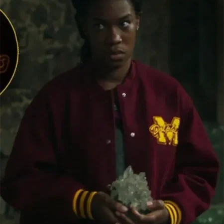 Fate The Winx Saga S02 Aisha Burgundy Varsity Jacket webp