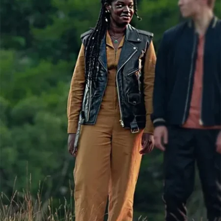 Fate The Winx Saga S2 Aisha Black Leather Vest webp