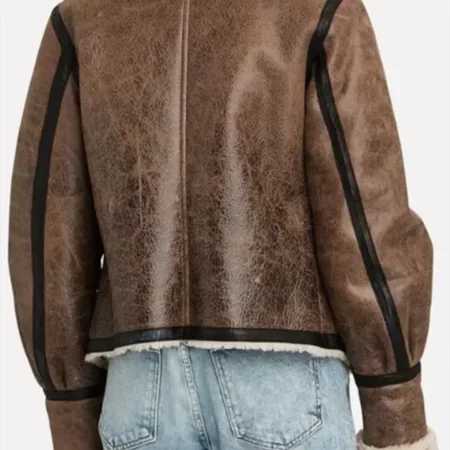 Fate The Winx Saga S2 Flora Shearling Jacket Back webp