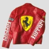 Ferrari Motorcycle Racing Red Leather Jacket For Men And Women