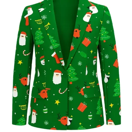 Festivity Green Women s Christmas Blazer