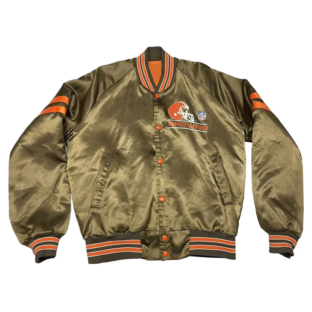 Football Cleveland Browns Vintage Satin Jacket webp