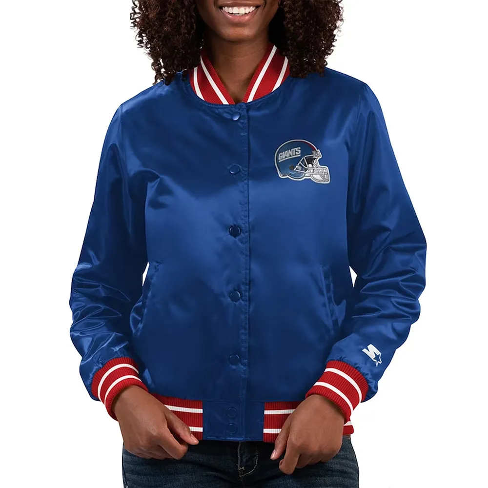 Full Count New York Giants Blue Satin Jacket webp