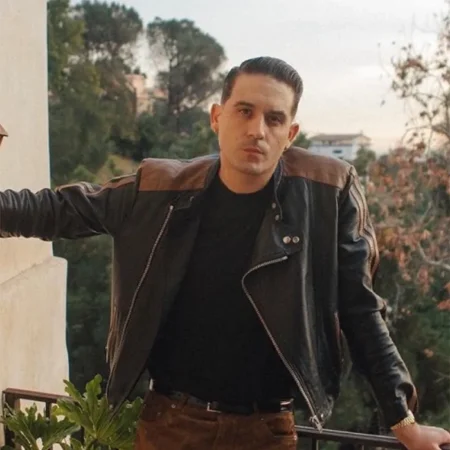G-Eazy Black Brown Biker Real Leather Jacket