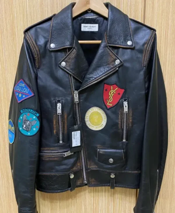 G Eazy Saint Laurent Paris Vintage Calf Leather Jacket