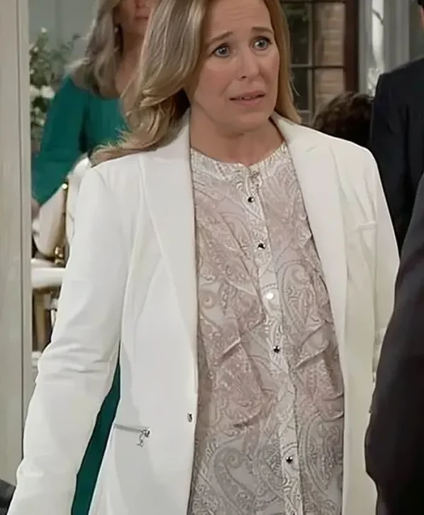 General Hospital Laura Spencer Collins White Blazer Coat