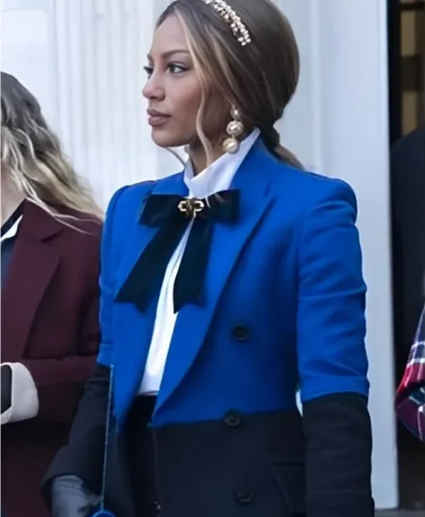 Gossip Girl S02 Savannah Lee Smith Blue Black Coat webp