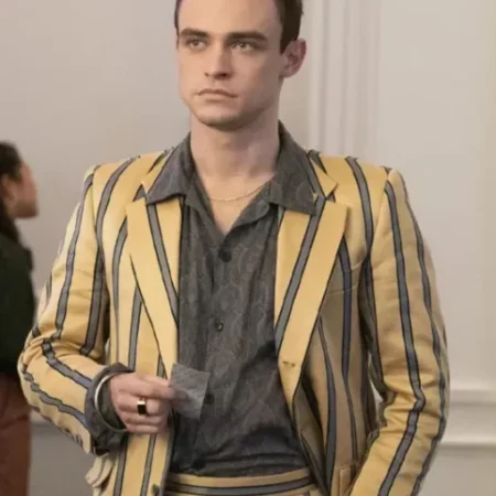 Gossip Girl Thomas Doherty Yellow Suit On Sale webp