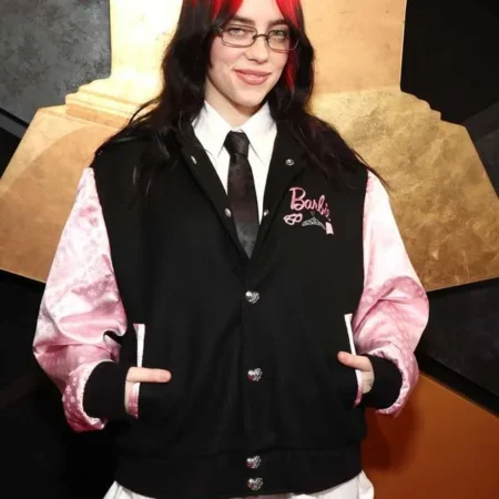 Grammys Award 2024 Billie Eilish Barbie Varsity Jacket