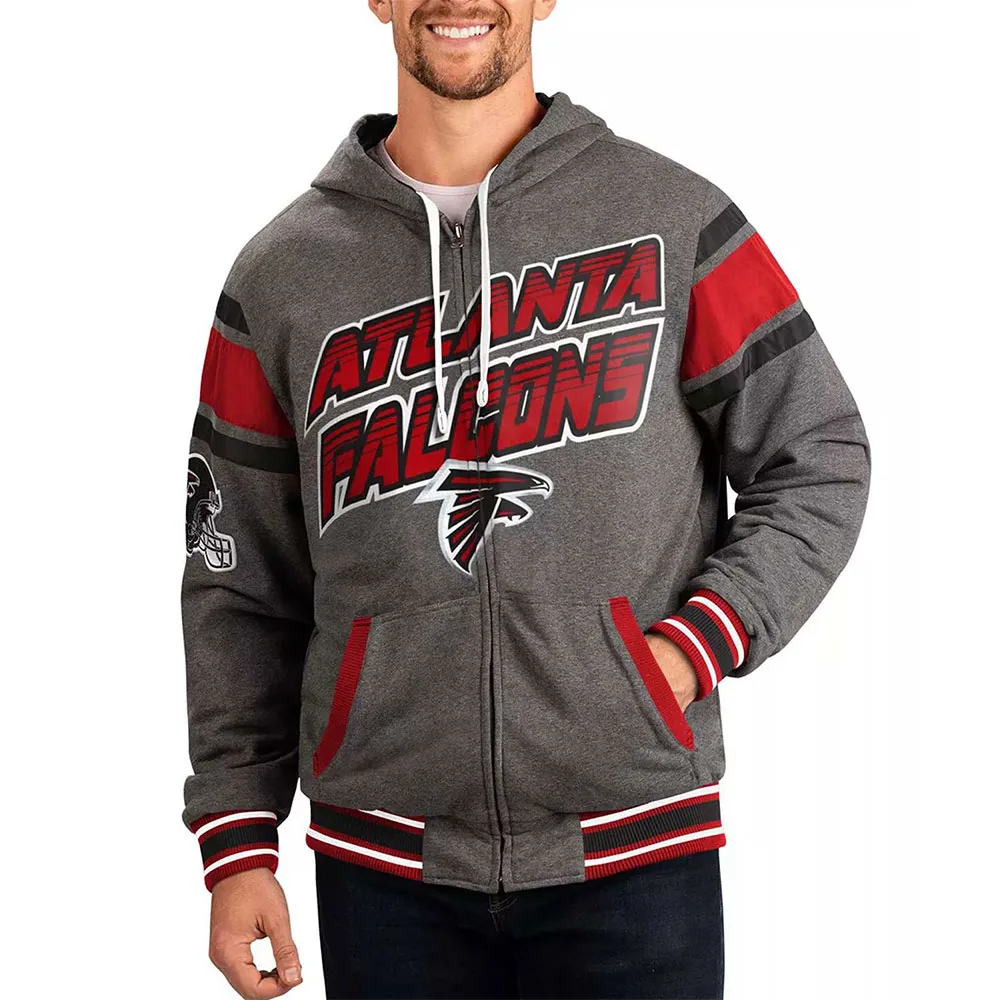 Gray Atlanta Falcons Extreme Hoodie webp
