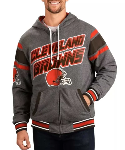 Gray Cleveland Browns Extreme Hoodie