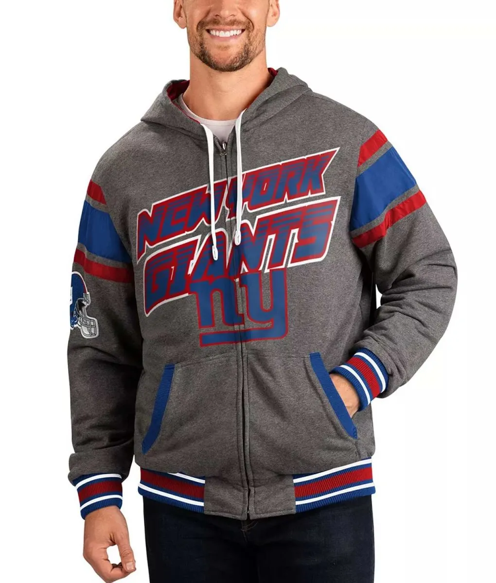 Gray New York Giants Extreme Hoodie webp