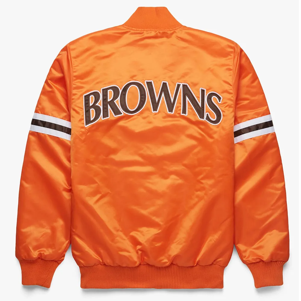 Gridiron Cleveland Browns Satin Jacket back webp