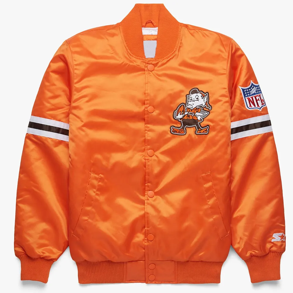 Gridiron Cleveland Browns Satin Jacket webp