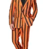 Hallowen Orange and Black Light Up Striped Suit