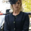 Hannah Waddingham Ted Lasso Rebecca Welton Black Long Coat webp