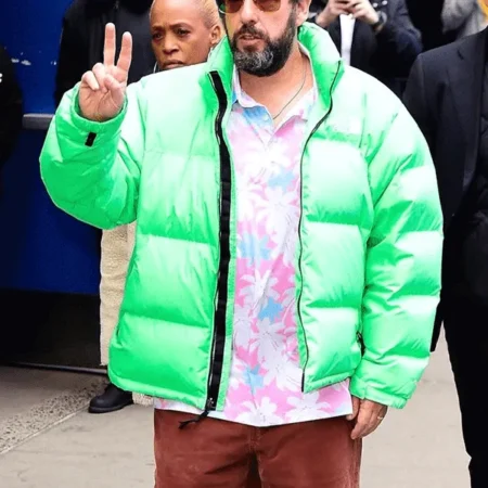 Happy Gilmore 2 Adam Sandler Green Puffer Jacket