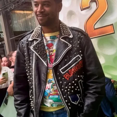 Happy Gilmore 2 Kid Cudi Biker Jacket Front