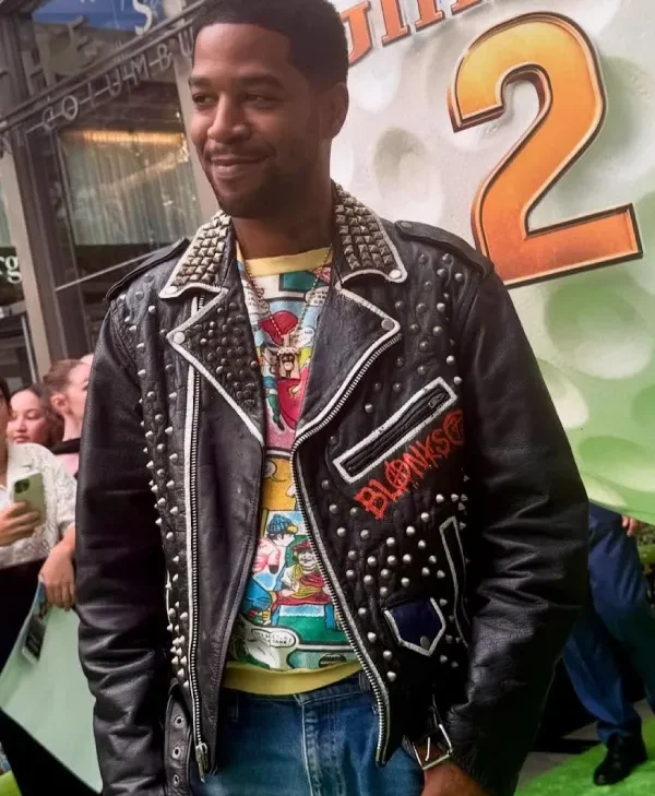 Happy Gilmore 2 Kid Cudi Biker Jacket Front