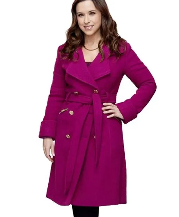 Haul Out The Holly Lacey Chabert Pink Coat