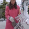 Haul Out The Holly Lit Up Lacey Chabert 2023 Pink Coat