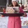 Haul Out The Holly Lit Up Lacey Chabert 2023 Pink Hooded Coat
