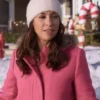 Haul Out The Holly Lit Up Lacey Chabert 2023 Pink Wool Coat