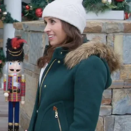 Haul Out the Holly Lacey Chabert Green Parka Hooded Coat