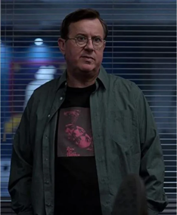 Higgins Ted Lasso Shirt Style Green Cotton Jacket webp