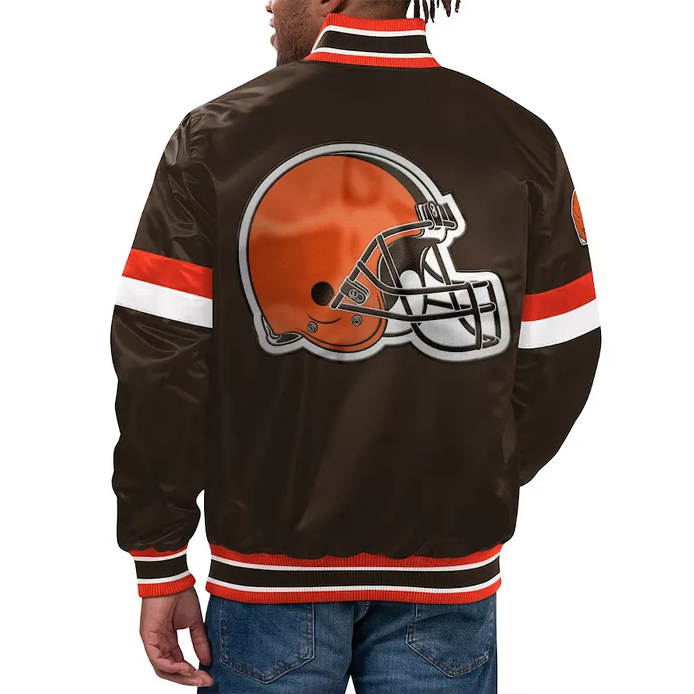 Home Game Cleveland Browns Jacket back webp
