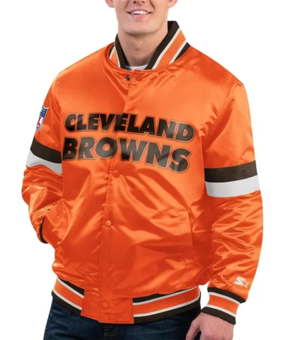 Home Game Cleveland Browns Orange Jacket