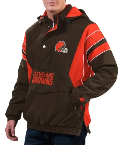Home Team Cleveland Browns Half-Zip Hoodie Jacket