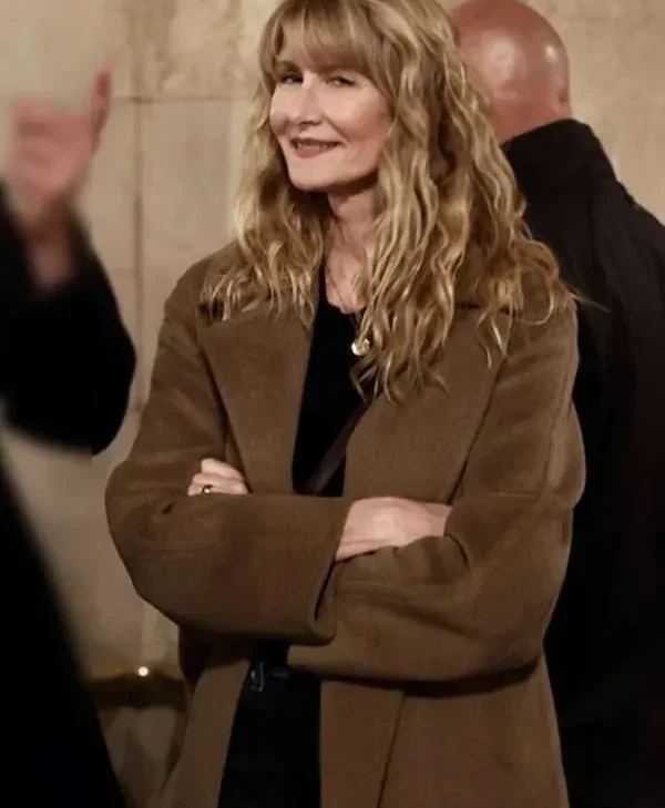 Is This Thing On 2025 Laura Dern Brown Coat