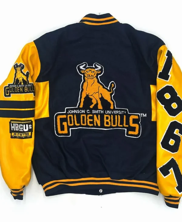 JCSU Golden Bulls Ole Skool Letterman Varsity Jacket