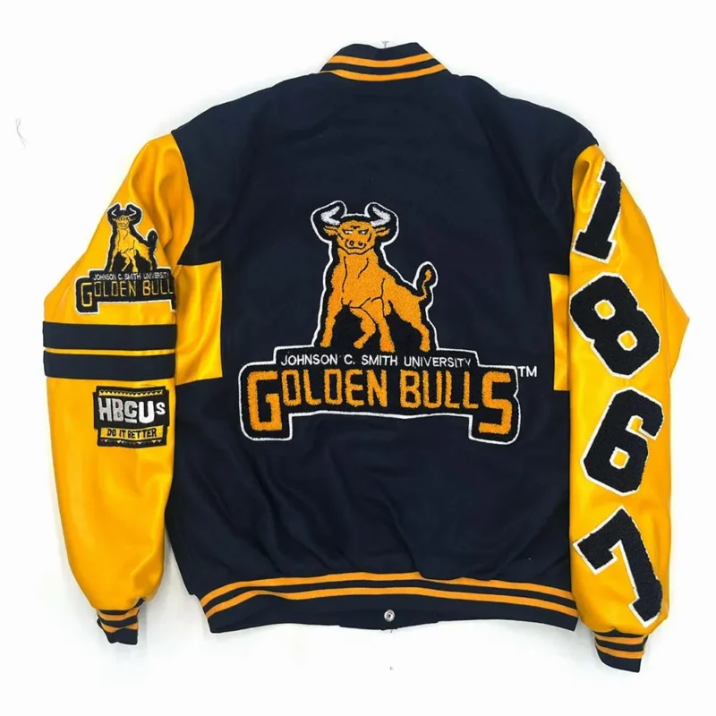 JCSU Golden Bulls Ole Skool Letterman Varsity Jacket