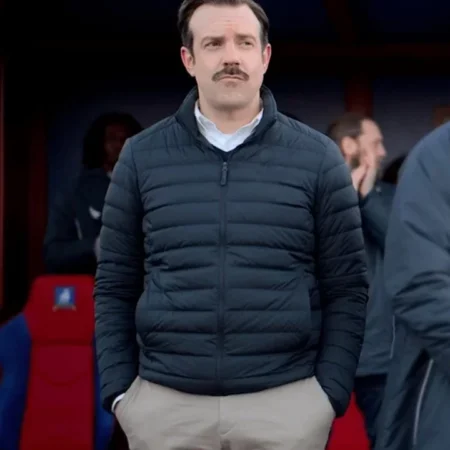 Jason Sudeikis Ted Lasso Quilted Puffer Jacket webp