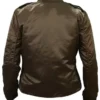 Jennifer Connelly Top Gun Maverick Satin Cropped Bomber Jacket Back