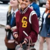 Julien Calloway Gossip Girl Maroon Varsity Jacket jpg webp