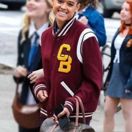 Julien Calloway Gossip Girl Maroon Varsity Jacket jpg webp
