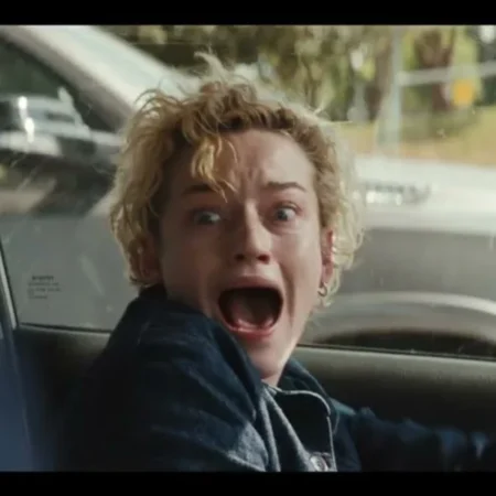 Justine Gandy Weapons Movie Wool Blue Jacket Side View 600 215 729