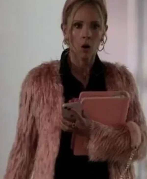 Keeley Jones Ted Lasso S03 Pink Feather Jacket webp