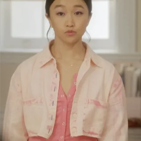 Lily Goldenblatt And Just Like That S03 Pink Cropped Jacket