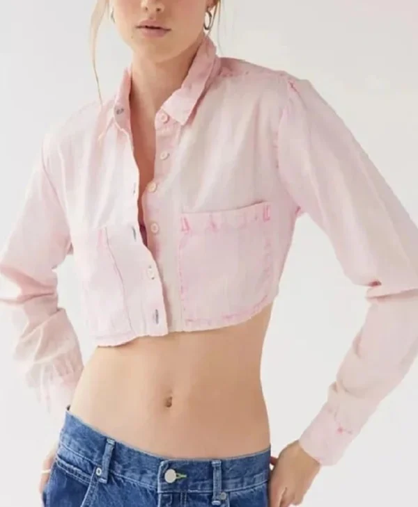 Lily Goldenblatt And Just Like That S03 Pink Cropped Jacket For Sale