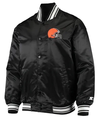Locker Room Cleveland Browns Black Satin Jacket