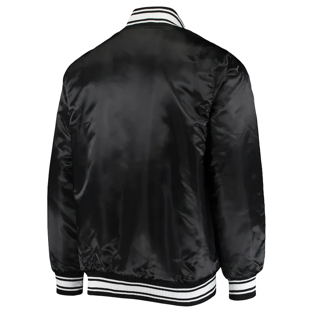 Locker Room Cleveland Browns Black Satin Jacket back webp